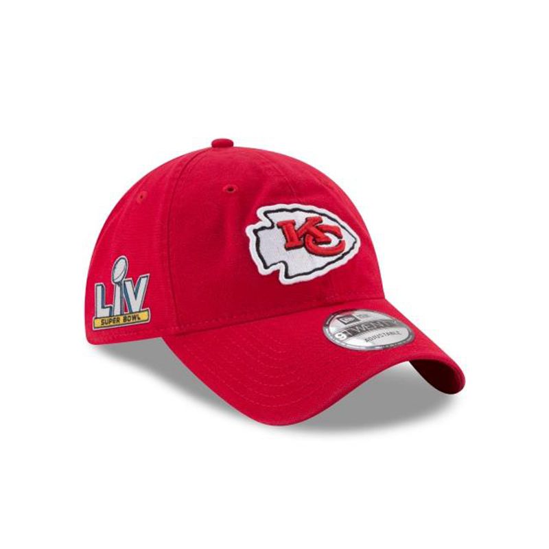 NFL Kansas City Chiefs Super Bowl Lv Side Patch 9Twenty Adjustable (RMD3983) - Red New Era Caps